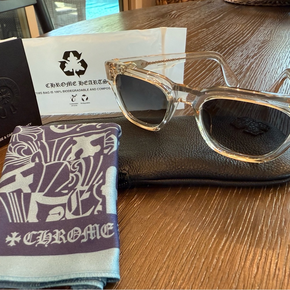 Chrome Hearts Transparent and Black Sunglasses